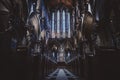 GLASGOW, SCOTLAND, DECEMBER 16, 2018: Magnificent perspective view of interiors of Glasgow Cathedral, known as High Kirk or St. Royalty Free Stock Photo