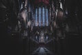 GLASGOW, SCOTLAND, DECEMBER 16, 2018: Magnificent perspective view of interiors of Glasgow Cathedral, known as High Kirk or St. Royalty Free Stock Photo