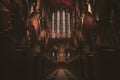 GLASGOW, SCOTLAND, DECEMBER 16, 2018: Magnificent perspective view of interiors of Glasgow Cathedral, known as High Kirk or St. Royalty Free Stock Photo