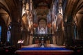 GLASGOW, SCOTLAND, DECEMBER 16, 2018: Magnificent perspective view of interiors of Glasgow Cathedral, known as High Kirk Royalty Free Stock Photo