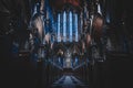 GLASGOW, SCOTLAND, DECEMBER 16, 2018: Magnificent perspective view of interiors of Glasgow Cathedral, known as High Kirk or St.