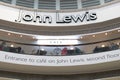 John Lewis Cafe and signage inside Buchanan Galleries Shopping Centre Mall with customers