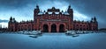 Glasgow Scotland January 2021 Kelvin Grove Art Gallery covered in snow during winter