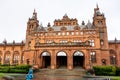 The building of the Kelvingrove Art Gallery and Museum in Glasgow after rain with wet pavements Royalty Free Stock Photo