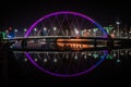 Glasgow Scotland June 2021 Clyde arc reflection in water