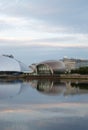 Glasgow, Scotland, UK, September 5th 2022, Glasgow Science Centre and Tower at Pacific Quay Waterfront at sunset
