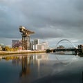 Clydeport Crane at Finnieston next to the Clyde Arc bridge in Glasgow