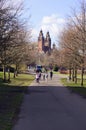 Glasgow, Scotland (UK): a view of Kelvingrove Park and Art Gallery