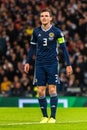 Scotland national football team captain Andrew Robertson during UEFA Euro 2020 qualification match Scotland vs Russia in Glasgow