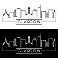 Glasgow skyline. Linear style.