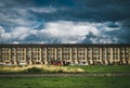 Glasgow Tenement Flats With Dark Sky Royalty Free Stock Photo