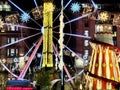 Glasgow, UK, November 30th 2023, Christmas lights and fairground rides open for the festive season at George Square in