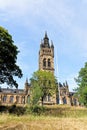 Glasgow University - Main Building and Tower - Glasgow - Scotland Royalty Free Stock Photo