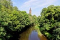 Glasgow University - Main Building and Tower - Glasgow - Scotland Royalty Free Stock Photo