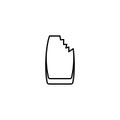 crushed vibe cooler or beer glass icon on white background. simple, line, silhouette and clean style