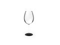 Transparent wine glass on a white background