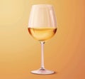 glass of amber-colored wine Royalty Free Stock Photo