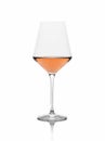 Glass of amber wine isolated white background. Royalty Free Stock Photo