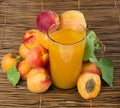 Glass apricot juice.