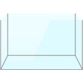 glass aquarium tank, transparent clear glass fish tank with light reflection reflected in the glass graphic illustrations.