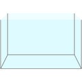 glass aquarium tank, transparent clear fishtank with black dresses graphic illustrations Royalty Free Stock Photo