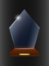 Glass award vector Royalty Free Stock Photo