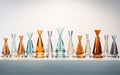 Glass Awards and Trophies on a White Background -Generative Ai