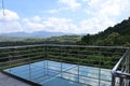 Glass balcony, free space for popular viewing at Khao Tabaek Temple, Chonburi, Thailand