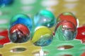 Glass ball Chinese checkers game toy Royalty Free Stock Photo