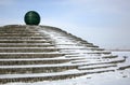 Glass ball on the embankment of Dnepropetrovsk