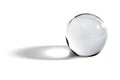 Glass ball or orb with shadow Royalty Free Stock Photo