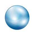 Glass ball sphere isolated on white. Vector Illustration
