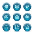 Glass ball web icons, set 5