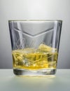 Glass of Ballantines whisky on ice. Royalty Free Stock Photo