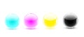 Glass balls CMYK Royalty Free Stock Photo