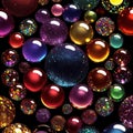 Glass Balls of Many Colors created with Generative AI Royalty Free Stock Photo