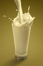 Glass of Banana Milkshake Royalty Free Stock Photo