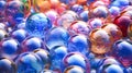 Glass beads reflecting a rainbow of colors Royalty Free Stock Photo