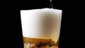 Glass Of Beer Being Poured Royalty Free Stock Photo