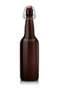 Glass beer brown bottle.