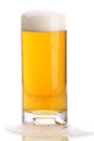 Glass of beer close-up with froth Royalty Free Stock Photo