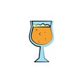 glass of beer colored sketch style icon. Element of beer icon for mobile concept and web apps. Hand drawn glass of beer icon can b