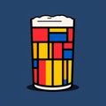 Colorful Beer Graphics Inspired By Puzzle And De Stijl Style