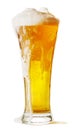 Glass of beer with foam