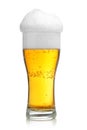 Glass of beer with froth Royalty Free Stock Photo