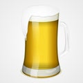 Glass of beer for International Beer Day. Symbol or icon for your design in cartoon style. Vector illustration. Holiday Royalty Free Stock Photo