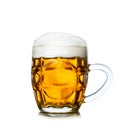 Glass of beer isolated on white background Royalty Free Stock Photo