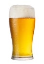 Glass of beer isolated on white background Royalty Free Stock Photo