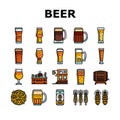 glass beer mug pint bar drink icons set vector Royalty Free Stock Photo