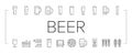 glass beer mug pint bar drink icons set vector Royalty Free Stock Photo